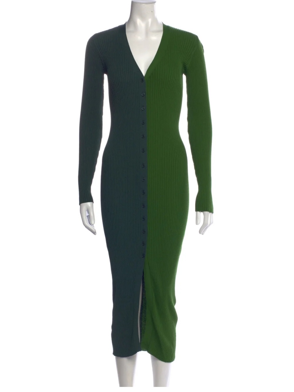 Staud colorblocked sweater dress